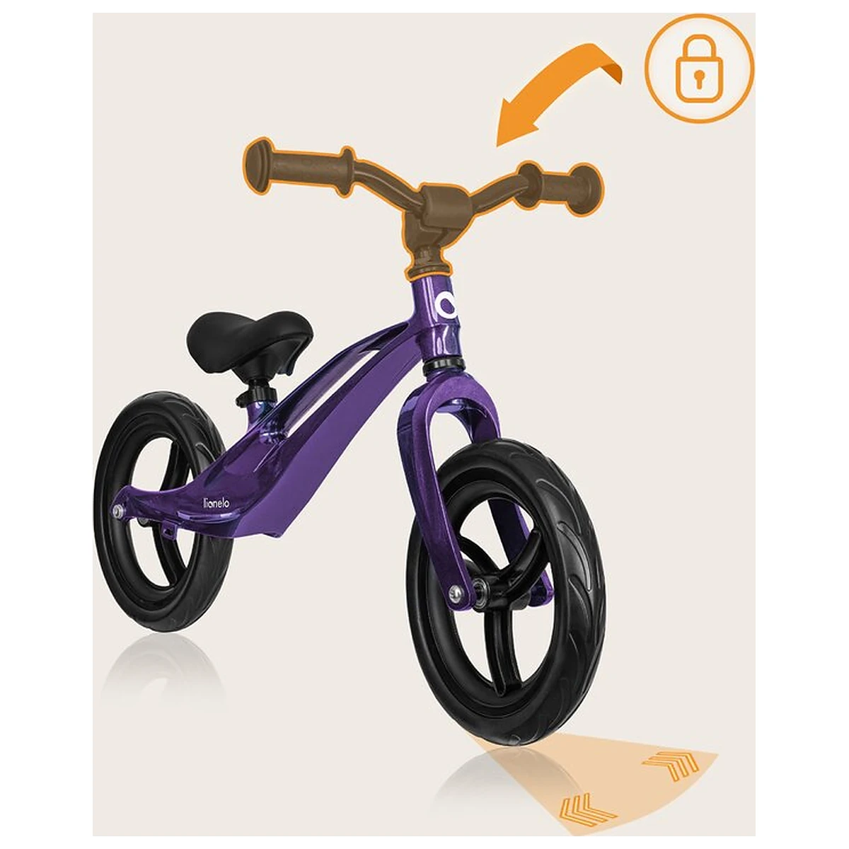 Bicicleta fara pedale, Lionelo, Bart, Usoara, Cu cadru din magneziu, Cu ghidon si sa reglabile, Greutate 3 Kg, 12 inch, [10]
