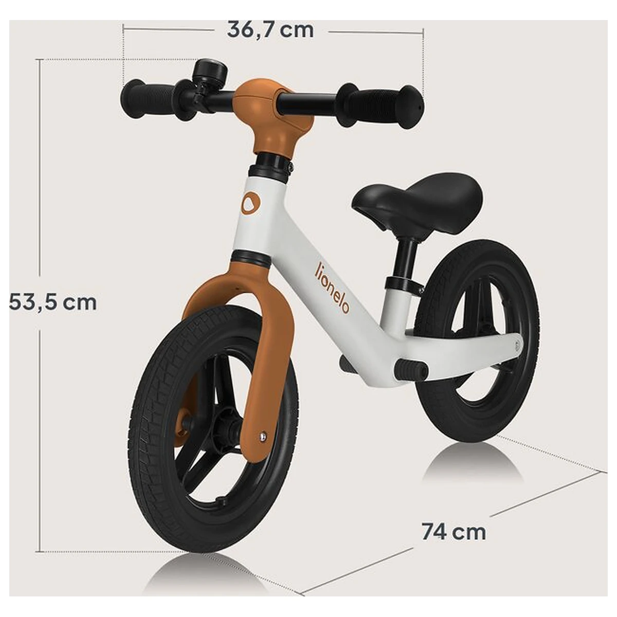 Bicicleta fara pedale, Lionelo, Toni, Cu ghidon si sa reglabile, Ultra usoara, 2.8 Kg, 18 luni+, Sustine 30 kg, Conform [14]