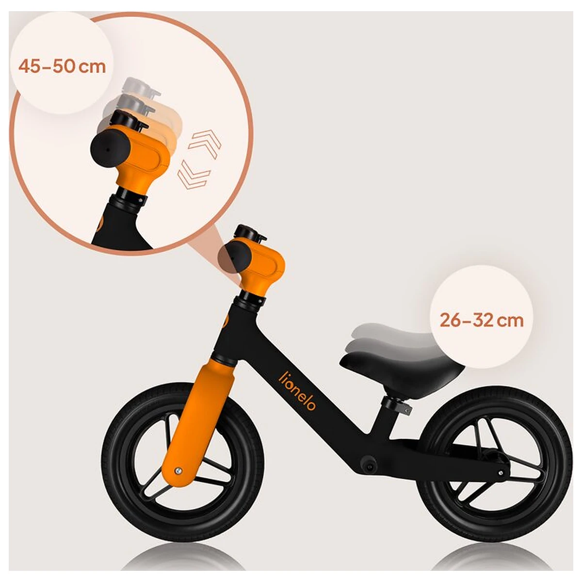 Bicicleta fara pedale, Lionelo, Toni, Cu ghidon si sa reglabile, Ultra usoara, 2.8 Kg, 18 luni+, Sustine 30 kg, Conform [8]