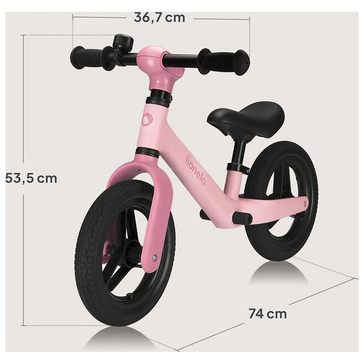 Bicicleta fara pedale, Lionelo, Toni, Cu ghidon si sa reglabile, Ultra usoara, 2.8 Kg, 18 luni+, Sustine 30 kg, Conform [13]