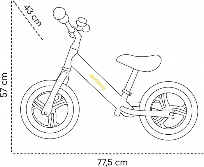 Bicicleta fara pedale Nils, Skiddou, Denim, Bleumarin [7]