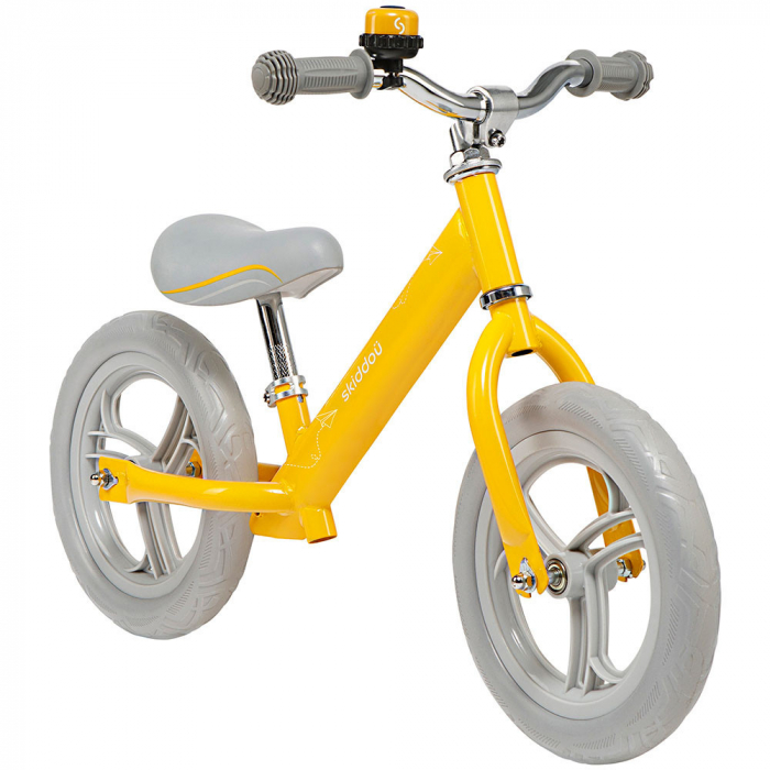 Bicicleta fara pedale Nils, Skiddou, Galben [2]