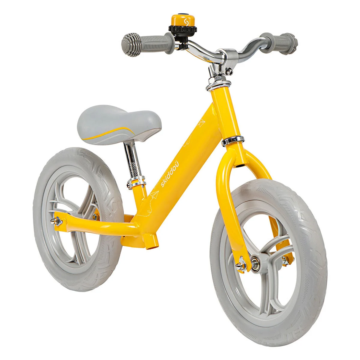 Bicicleta fara pedale Nils, Skiddou, Galben [2]