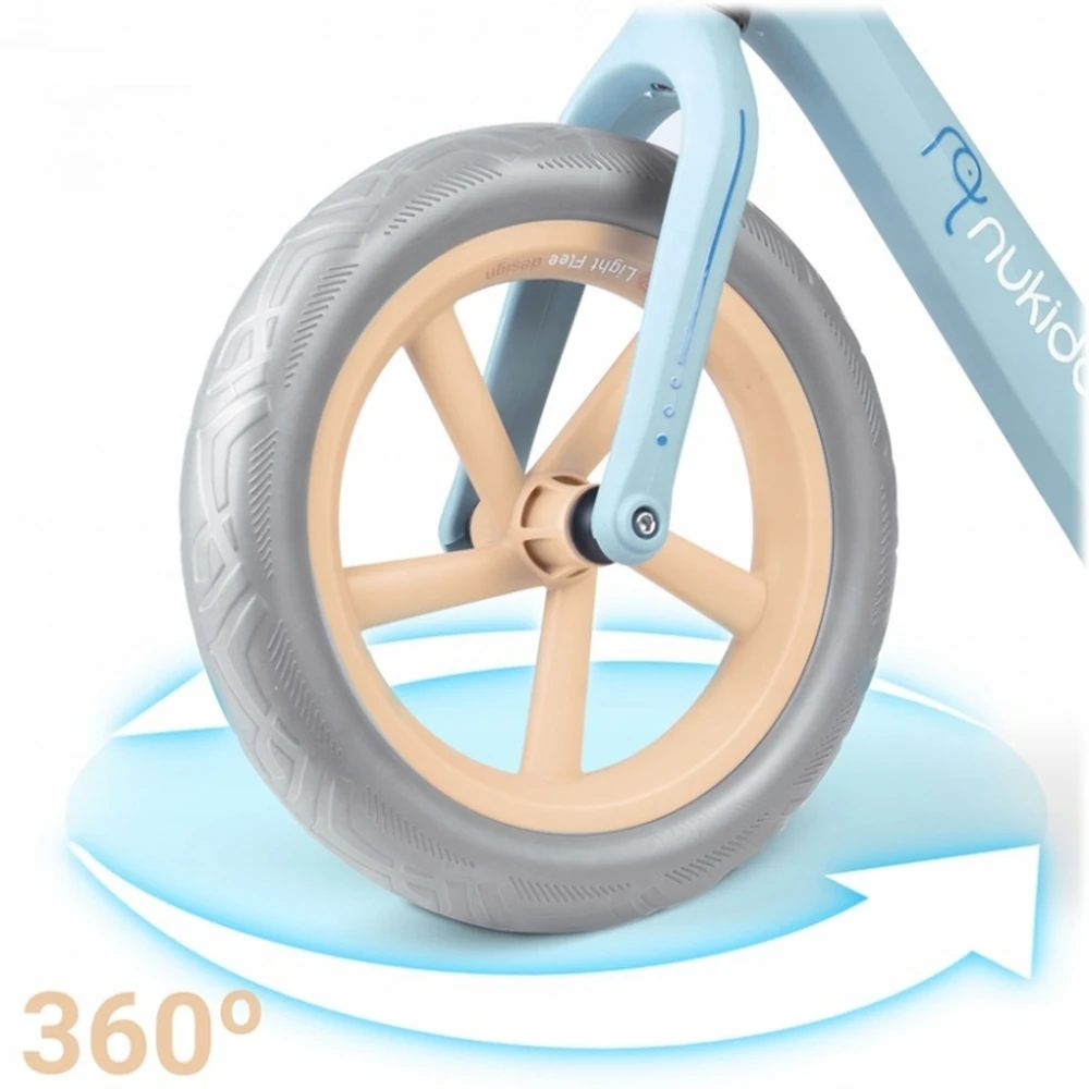 Bicicleta fara pedale pentru copii, roti EVA, Light Flee Nukido - Albastru [4]