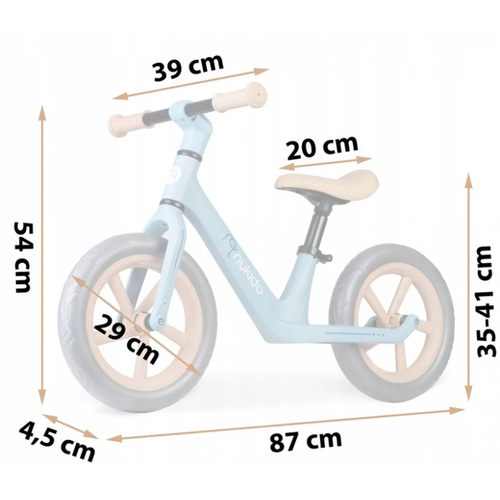 Bicicleta fara pedale pentru copii, roti EVA, Light Flee Nukido - Albastru [6]