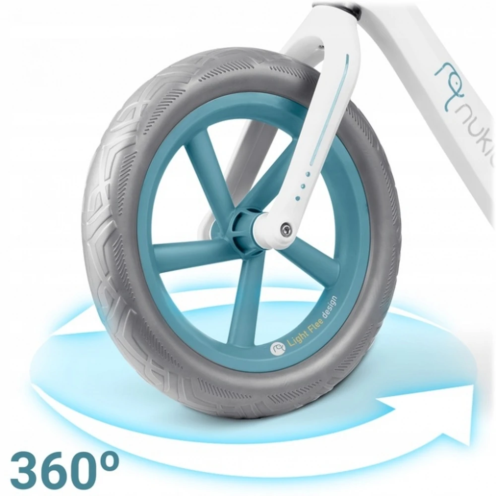 Bicicleta fara pedale pentru copii, Light Flee Nukido - Albastru - Alb [4]