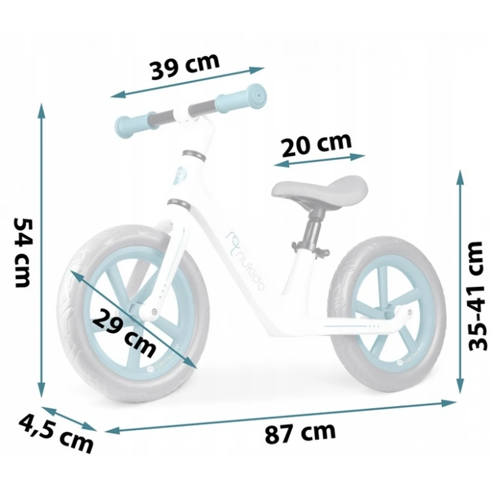 Bicicleta fara pedale pentru copii, Light Flee Nukido - Albastru - Alb [6]
