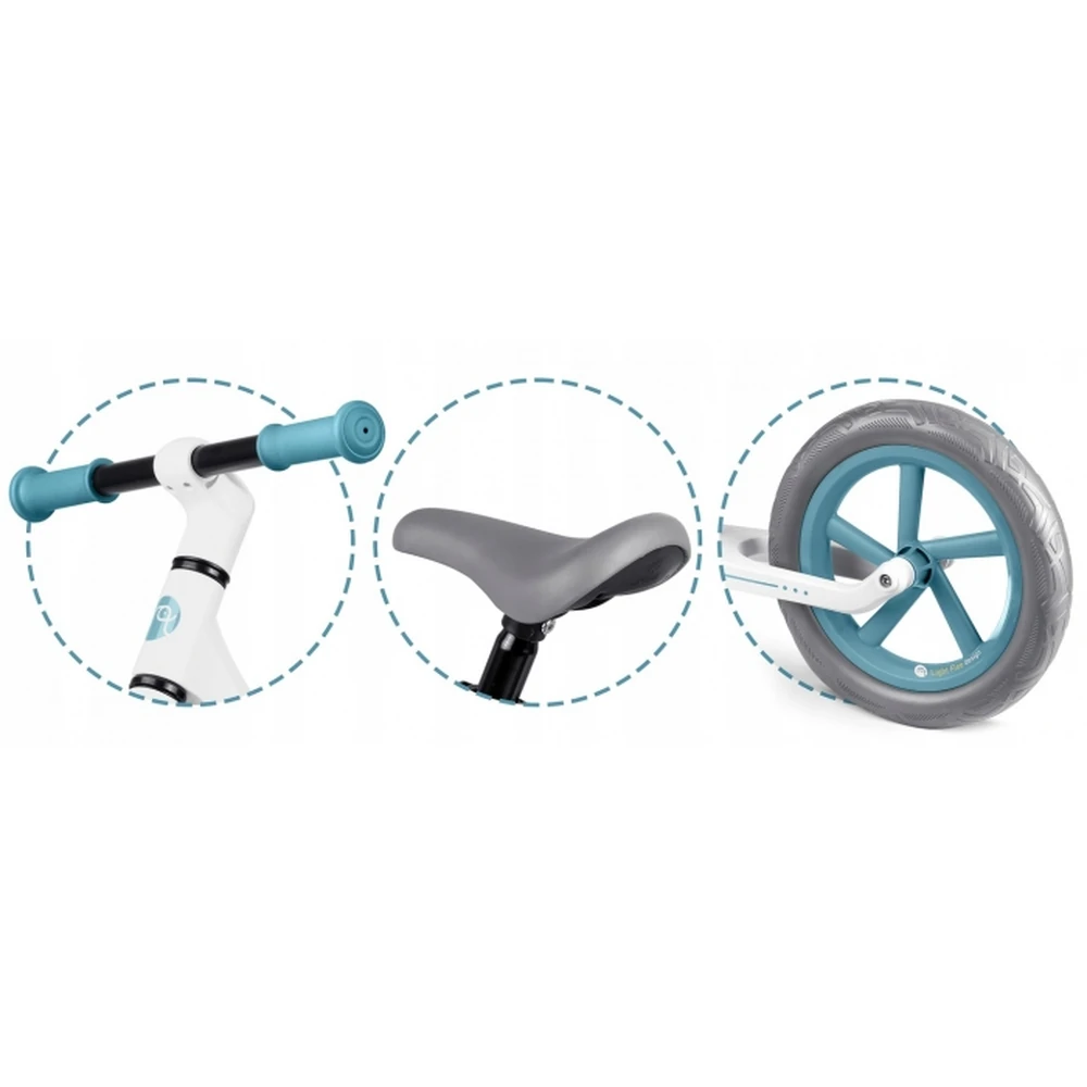 Bicicleta fara pedale pentru copii, Light Flee Nukido - Albastru - Alb [5]