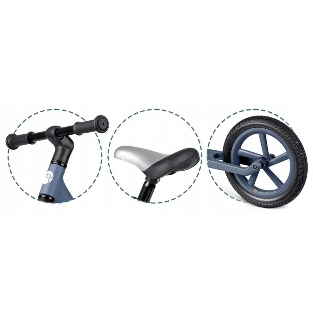 Bicicleta fara pedale pentru copii, roti EVA, Light Flee Nukido - Bleumarin [5]