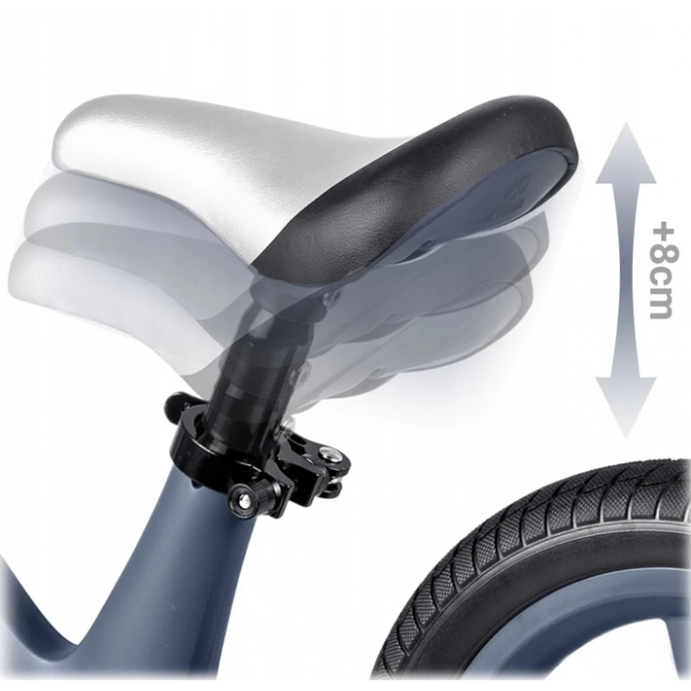 Bicicleta fara pedale pentru copii, roti EVA, Light Flee Nukido - Bleumarin [3]