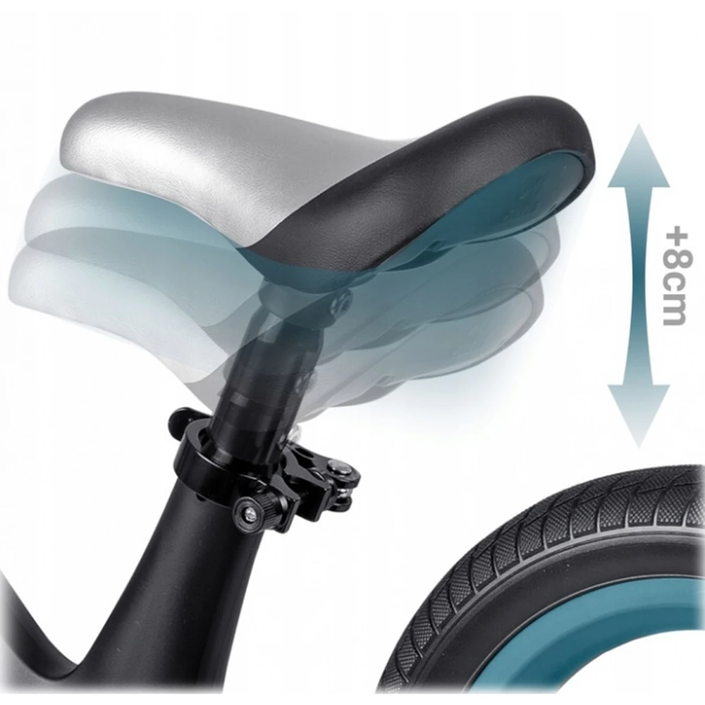 Bicicleta fara pedale pentru copii, roti EVA, Light Flee Nukido - Negru [3]