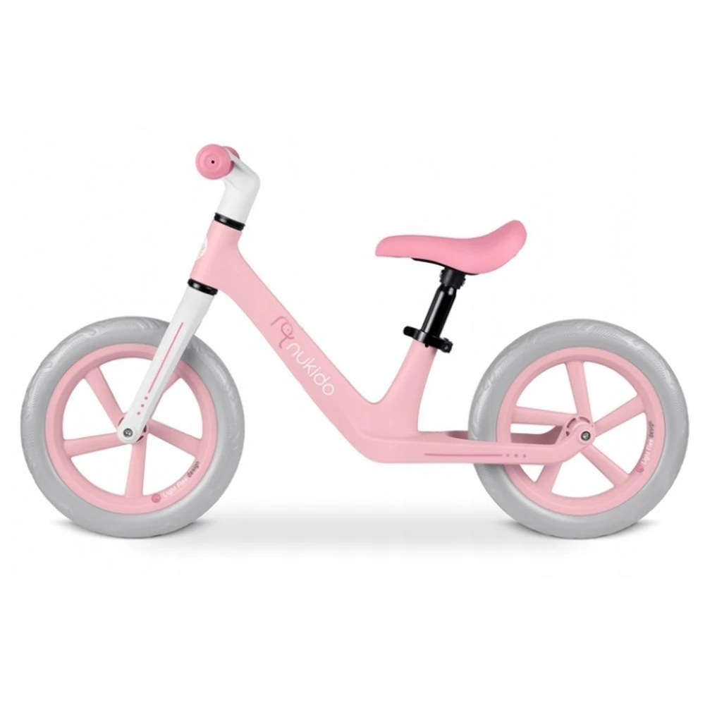Bicicleta fara pedale pentru copii, roti EVA, Light Flee Nukido - Roz [2]