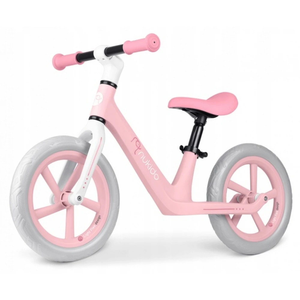 Bicicleta fara pedale pentru copii, roti EVA, Light Flee Nukido - Roz [1]