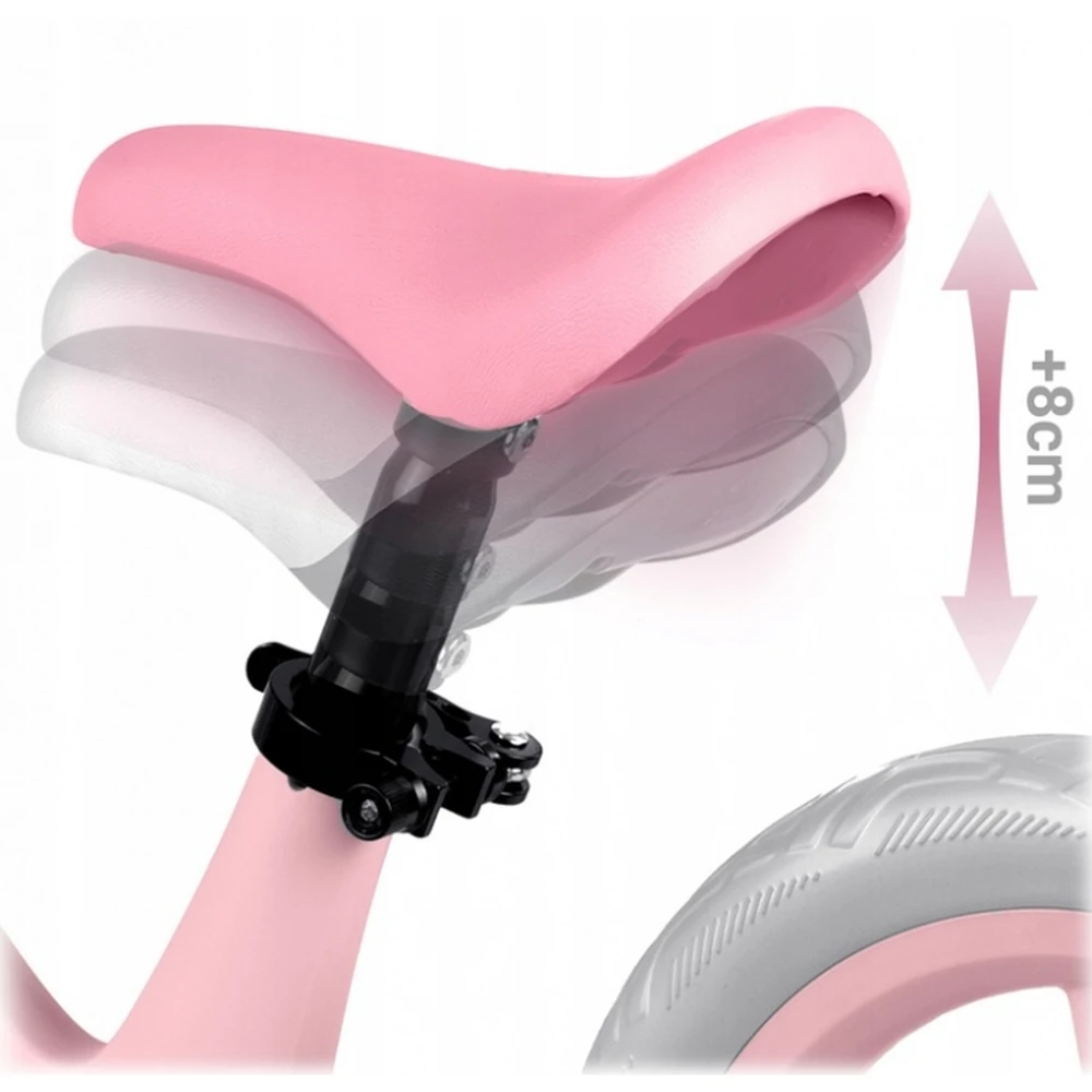 Bicicleta fara pedale pentru copii, roti EVA, Light Flee Nukido - Roz [3]