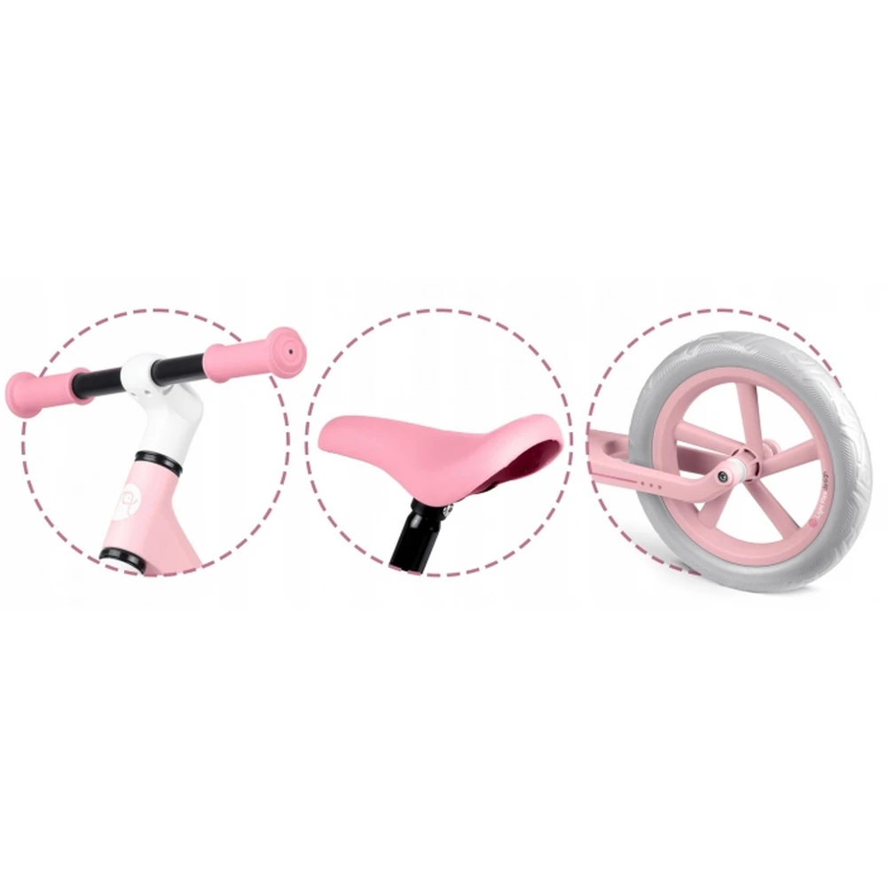 Bicicleta fara pedale pentru copii, roti EVA, Light Flee Nukido - Roz [5]