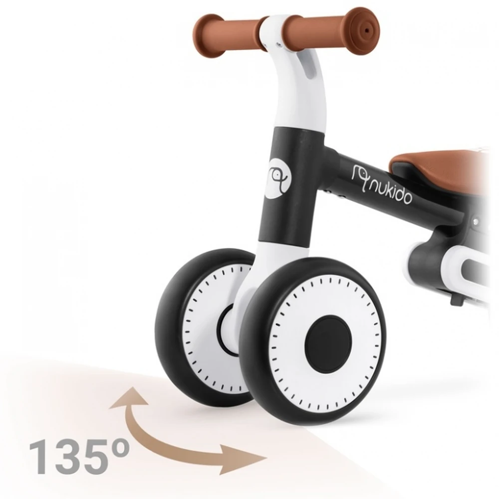 Bicicleta fara pedale pentru copii, roti EVA, Nukid - Negru [5]