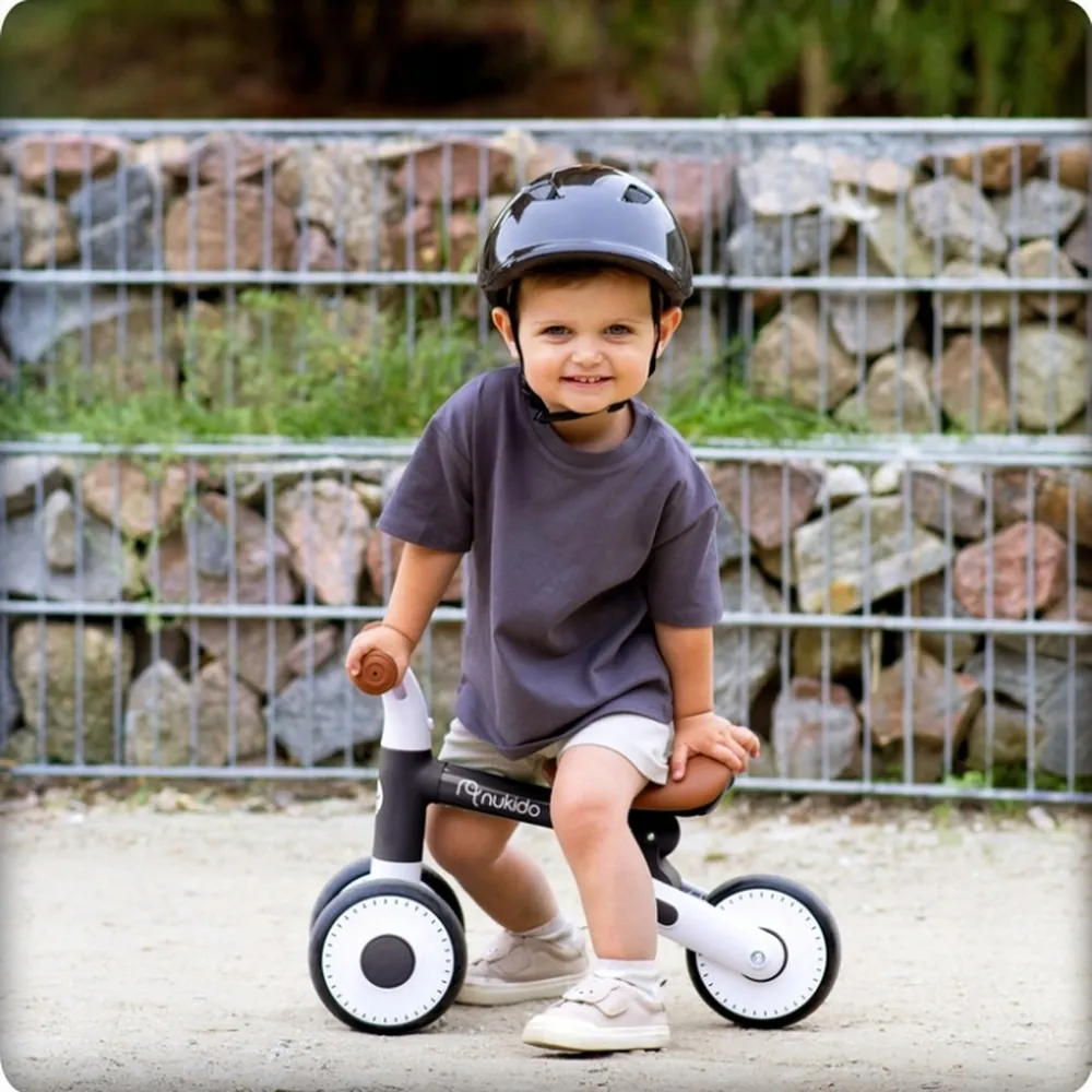 Bicicleta fara pedale pentru copii, roti EVA, Nukid - Negru [2]