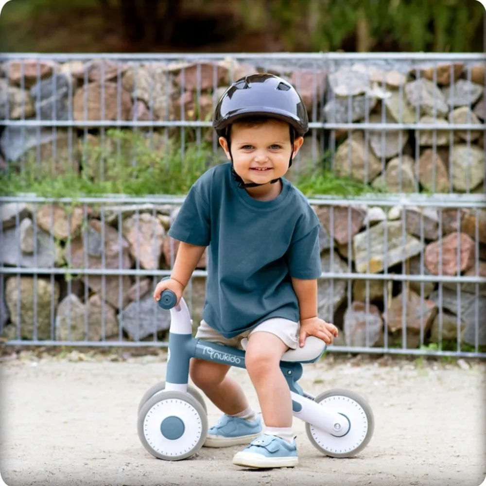Bicicleta fara pedale pentru copii, roti EVA, Nukido - Albastru [2]