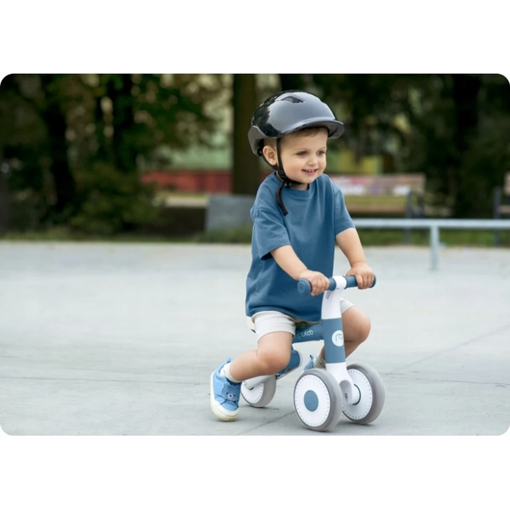 Bicicleta fara pedale pentru copii, roti EVA, Nukido - Albastru [7]