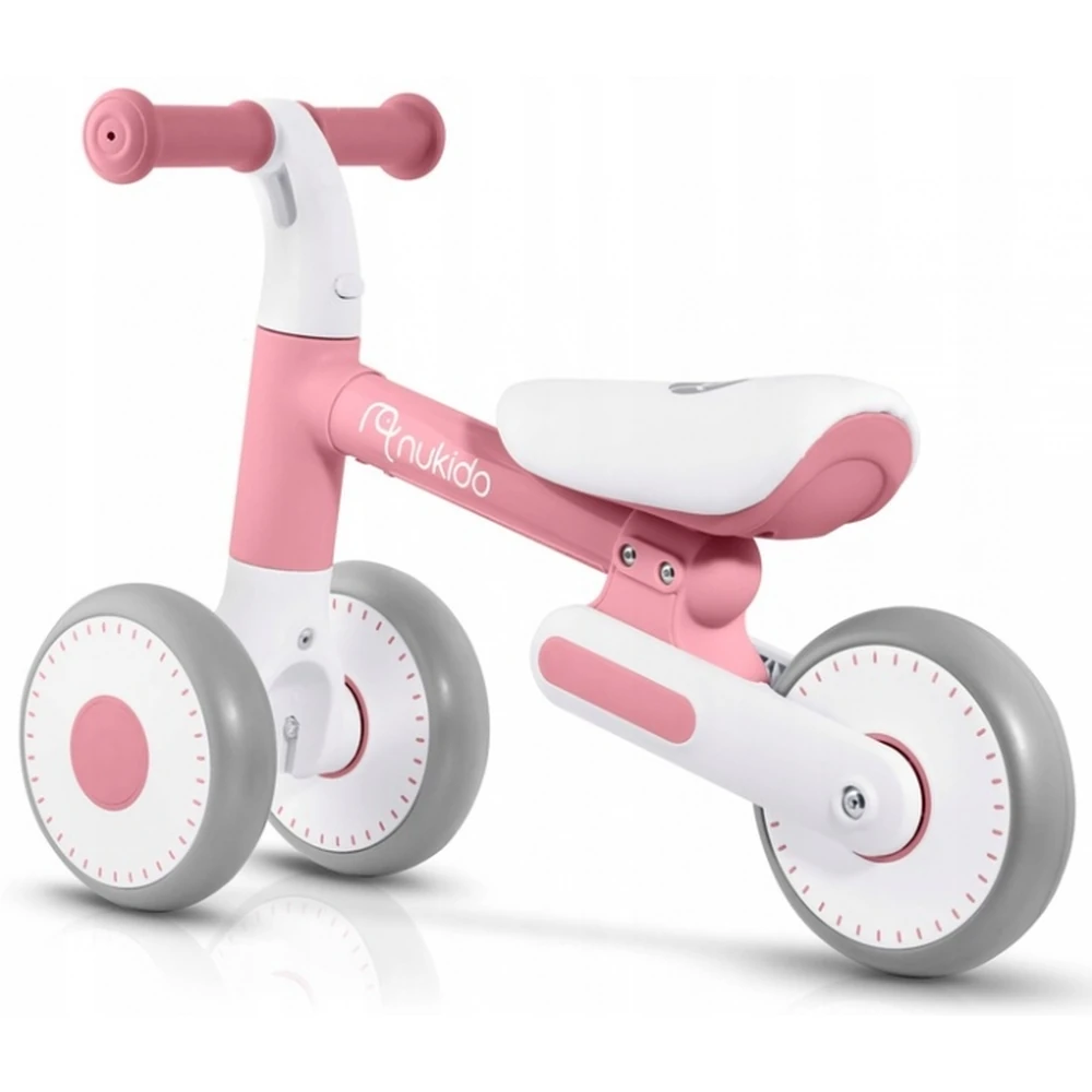 Bicicleta fara pedale pentru copii, roti EVA, Nukido - Roz [8]