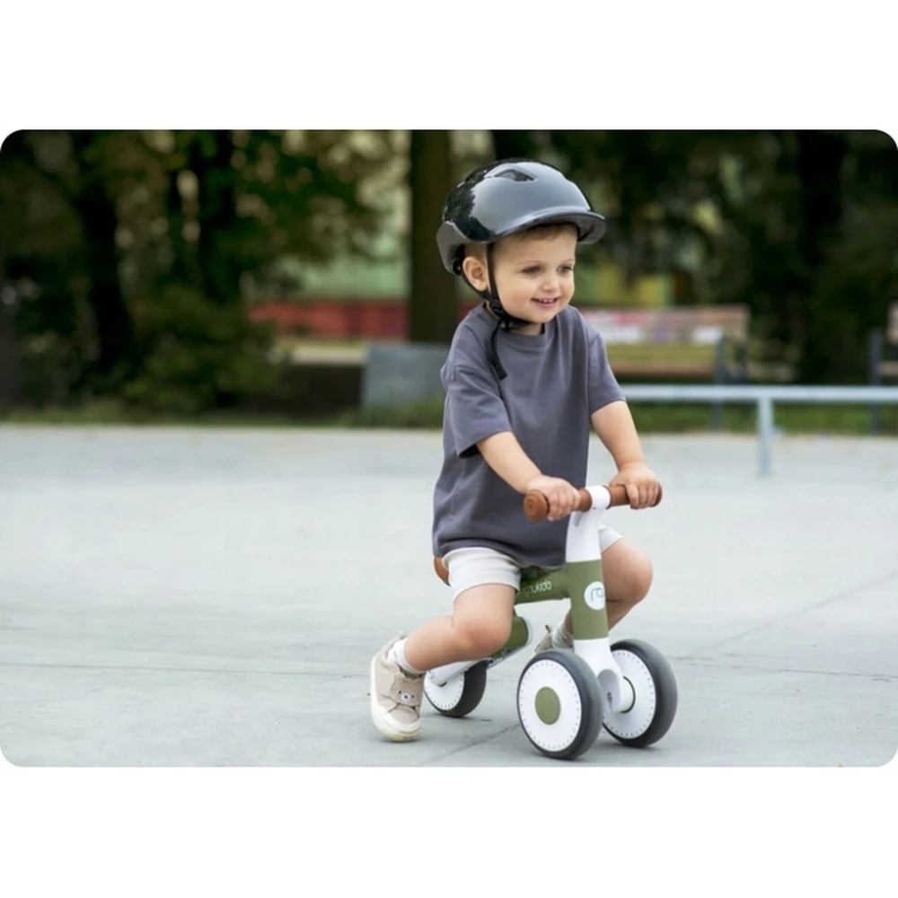 Bicicleta fara pedale pentru copii, roti EVA, Nukido - Verde [7]