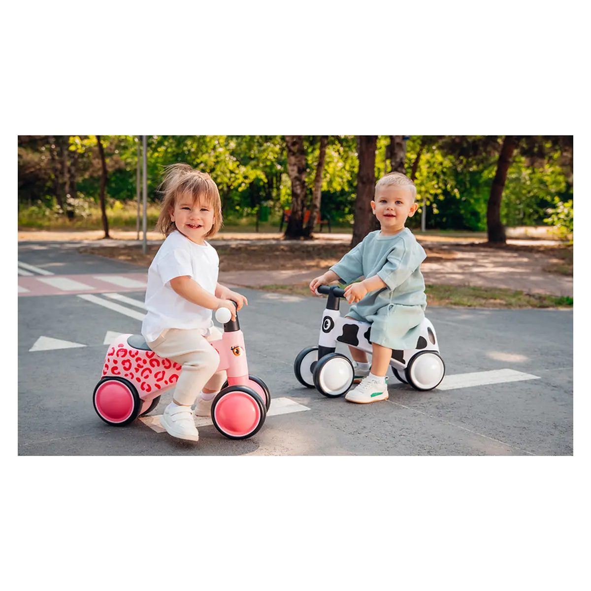 Bicicleta fara pedale, Sammy, Cu 4 roti, Din spuma EVA, Stabila, Manere moi, antiderapante, 12- 36 luni, Greutate maxima suportata 25 kg [19]