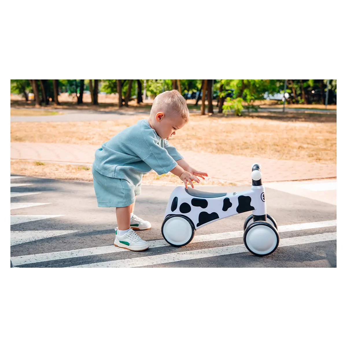 Bicicleta fara pedale, Sammy, Cu 4 roti, Din spuma EVA, Stabila, Manere moi, antiderapante, 12- 36 luni, Greutate maxima suportata 25 kg [18]