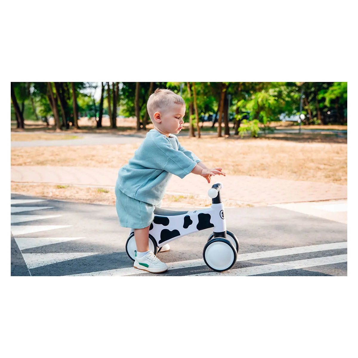 Bicicleta fara pedale, Sammy, Cu 4 roti, Din spuma EVA, Stabila, Manere moi, antiderapante, 12- 36 luni, Greutate maxima suportata 25 kg [17]