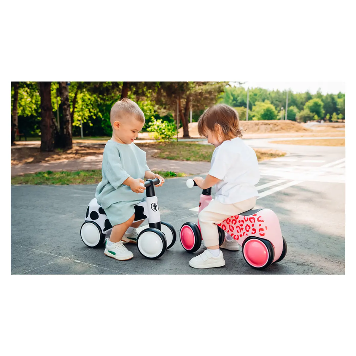 Bicicleta fara pedale, Sammy, Cu 4 roti, Din spuma EVA, Stabila, Manere moi, antiderapante, 12- 36 luni, Greutate maxima suportata 25 kg [20]