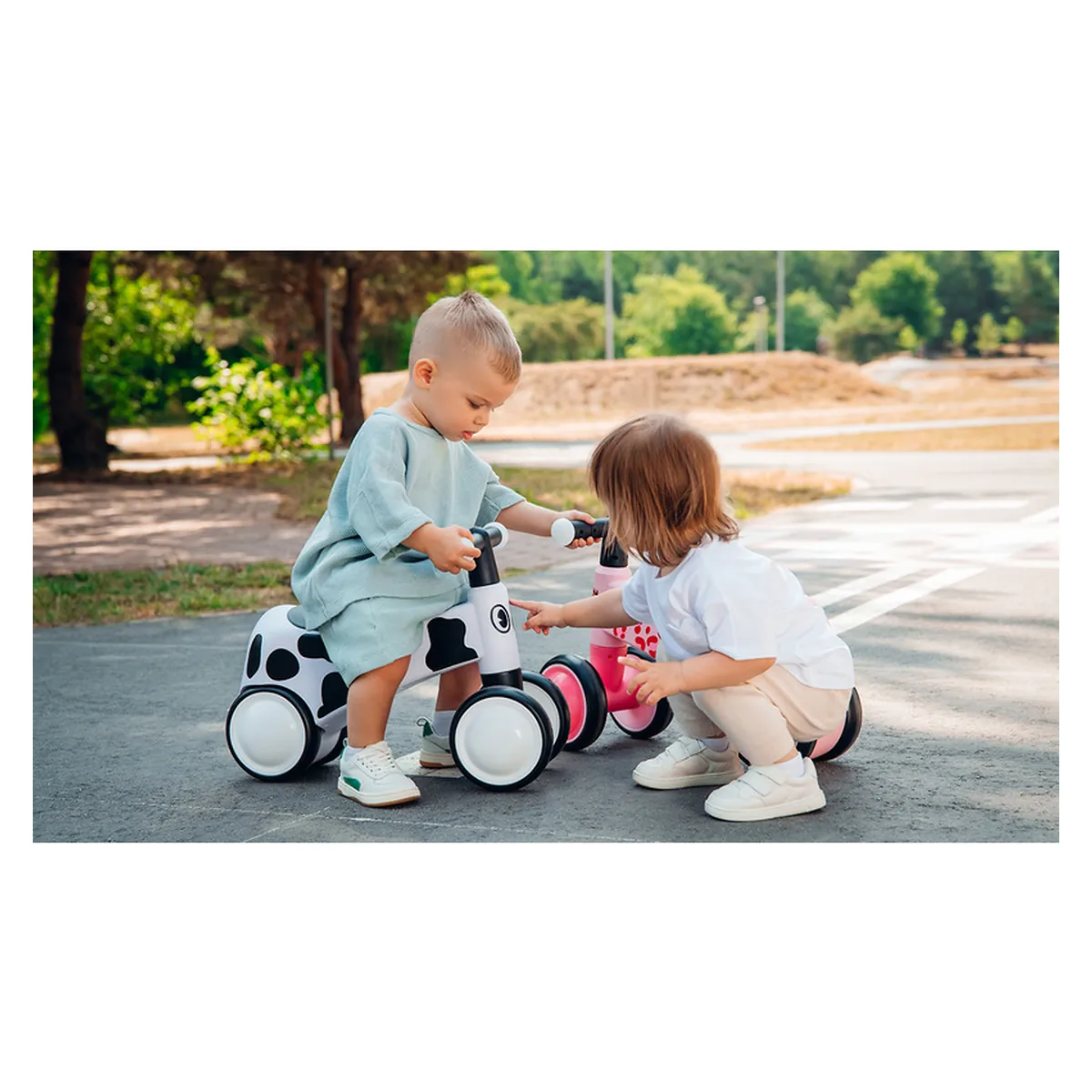 Bicicleta fara pedale, Sammy, Cu 4 roti, Din spuma EVA, Stabila, Manere moi, antiderapante, 12- 36 luni, Greutate maxima suportata 25 kg [21]