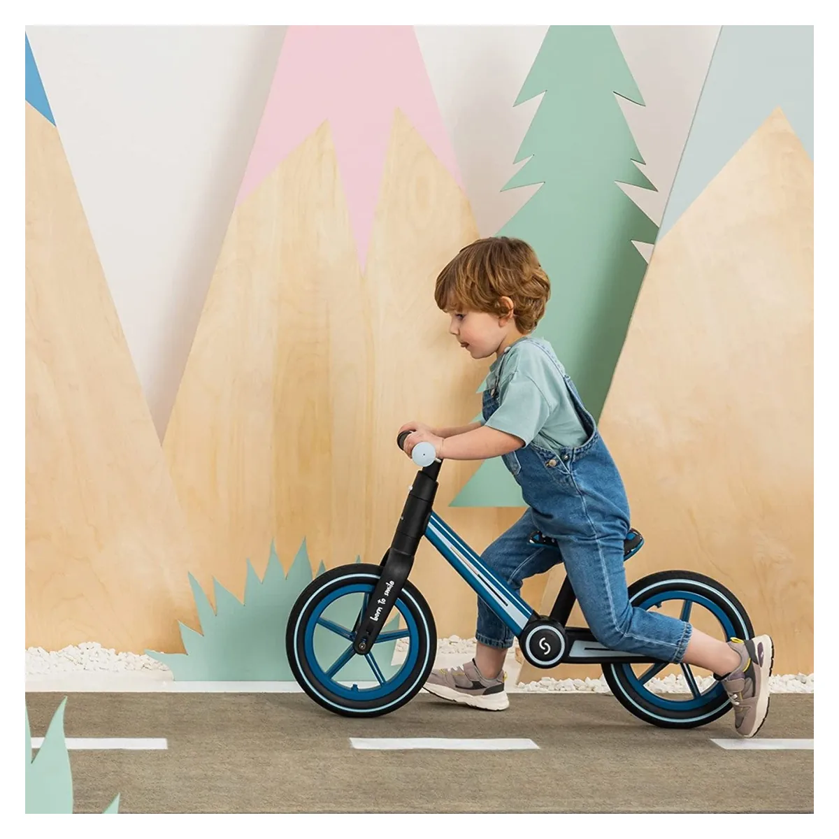 Bicicleta pliabila fara pedale Skiddou Ronny, Denim, Albastru [12]