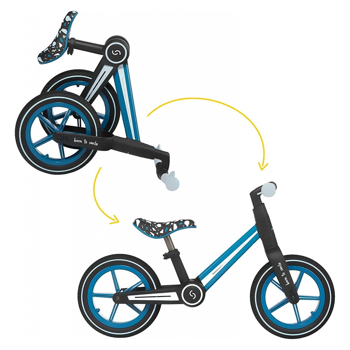 Bicicleta pliabila fara pedale Skiddou Ronny, Denim, Albastru [2]