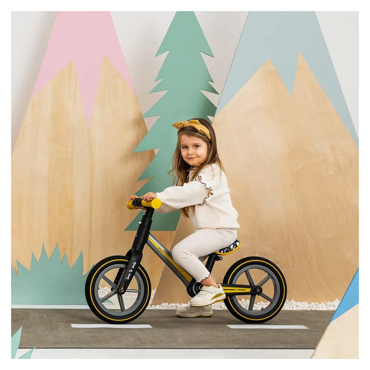 Bicicleta pliabila fara pedale Skiddou Ronny, Galben [11]