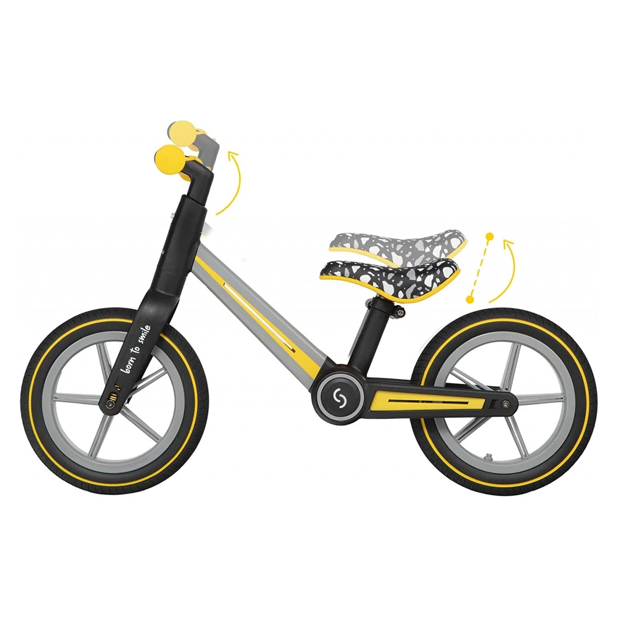 Bicicleta pliabila fara pedale Skiddou Ronny, Galben [7]