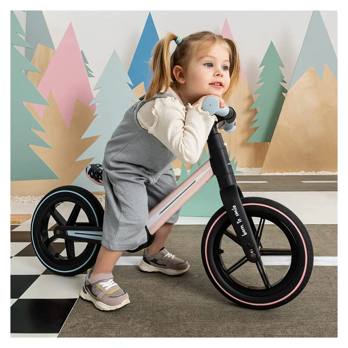 Bicicleta pliabila fara pedale Skiddou Ronny, Keep Pink, Roz [12]