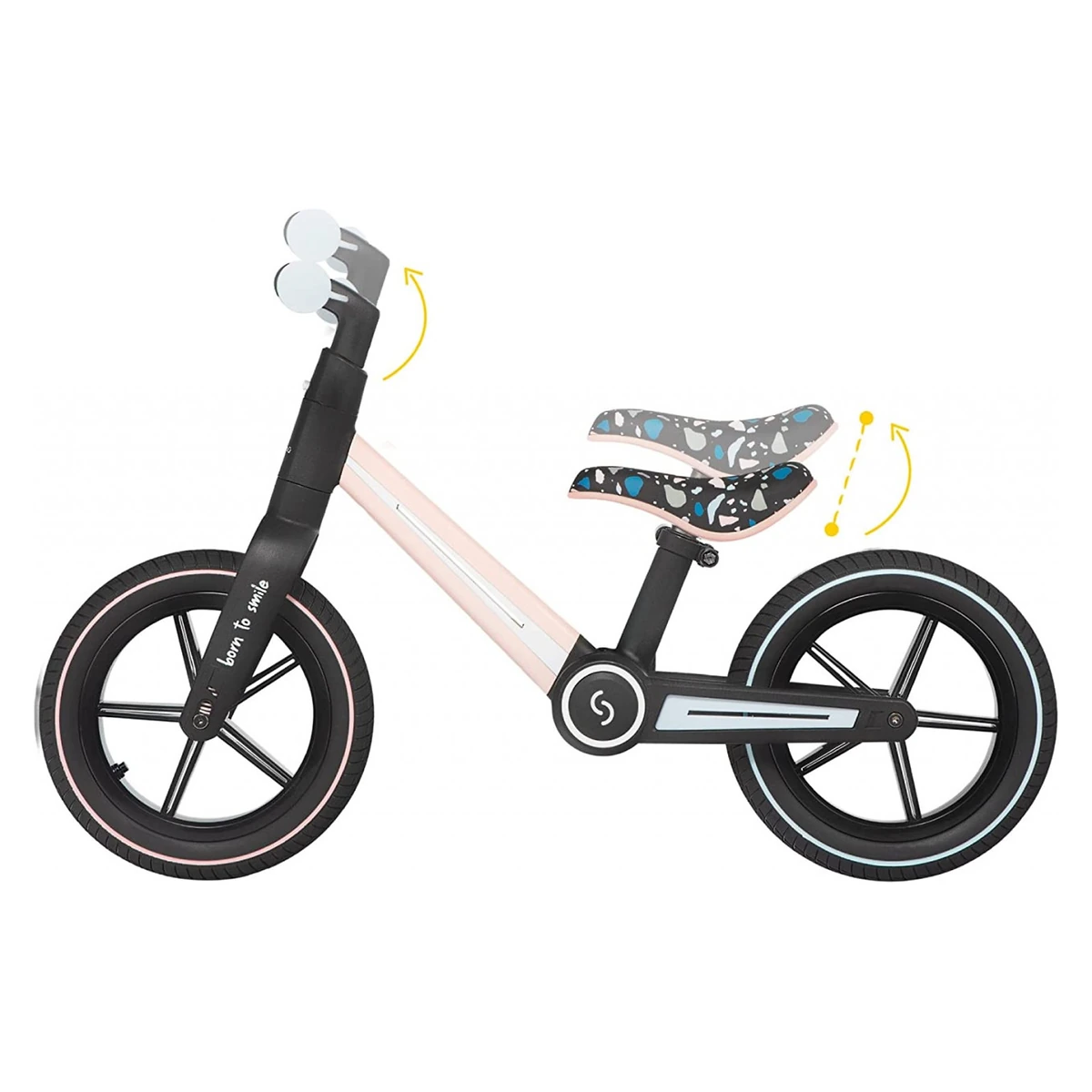Bicicleta pliabila fara pedale Skiddou Ronny, Keep Pink, Roz [5]