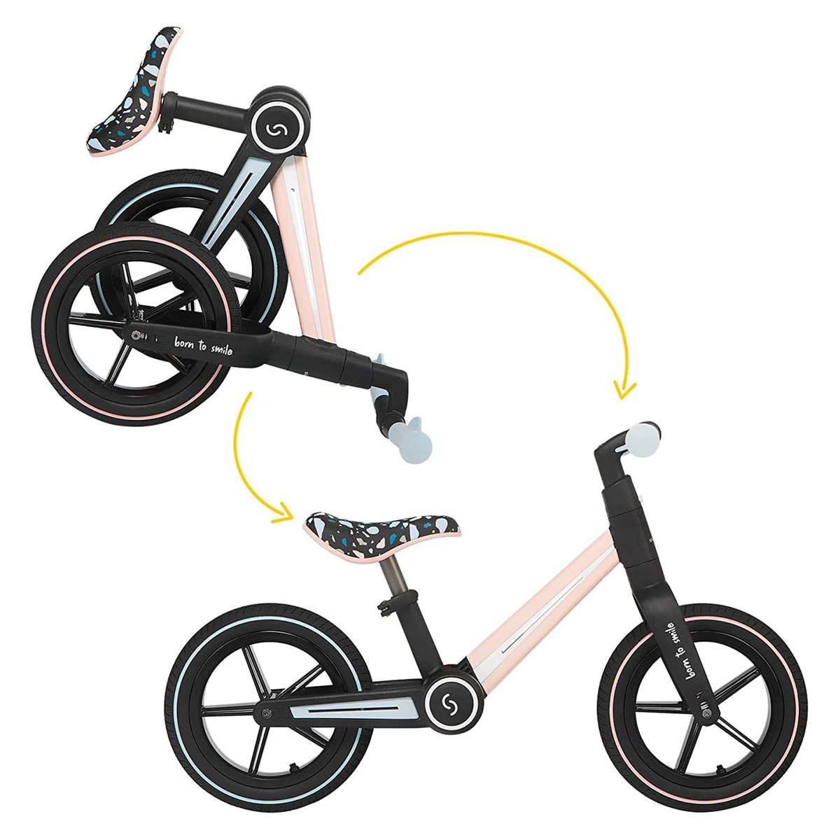 Bicicleta pliabila fara pedale Skiddou Ronny, Keep Pink, Roz [2]