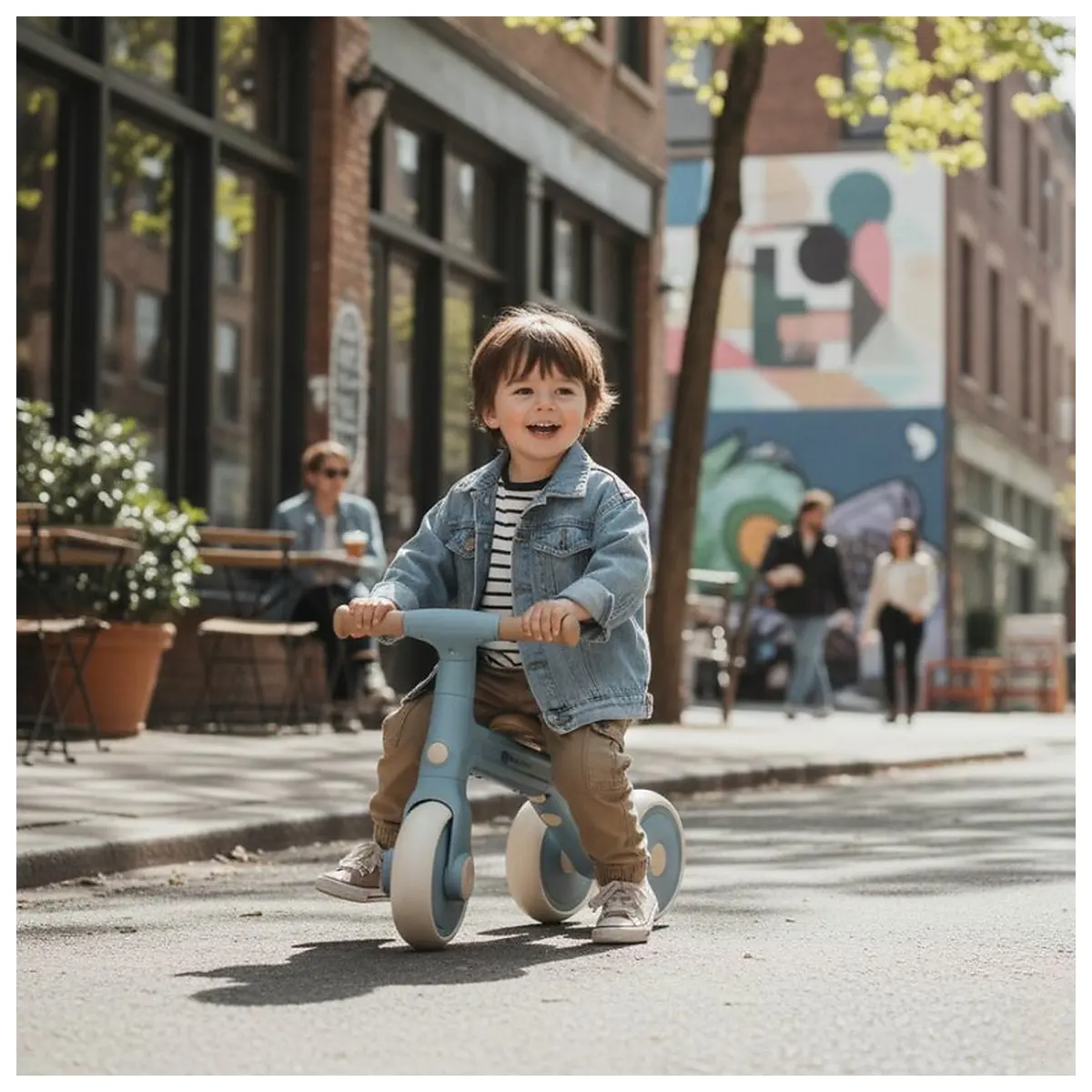 Bicicleta/tricicleta, 3 in 1 Petite&Mars, Multifunctionala, Cu/fara pedale, Ghidon directionabil, Sa reglabila pe inaltime, 2.3 kg, Pana la 25 kg, 12-36 luni, Albastru [12]