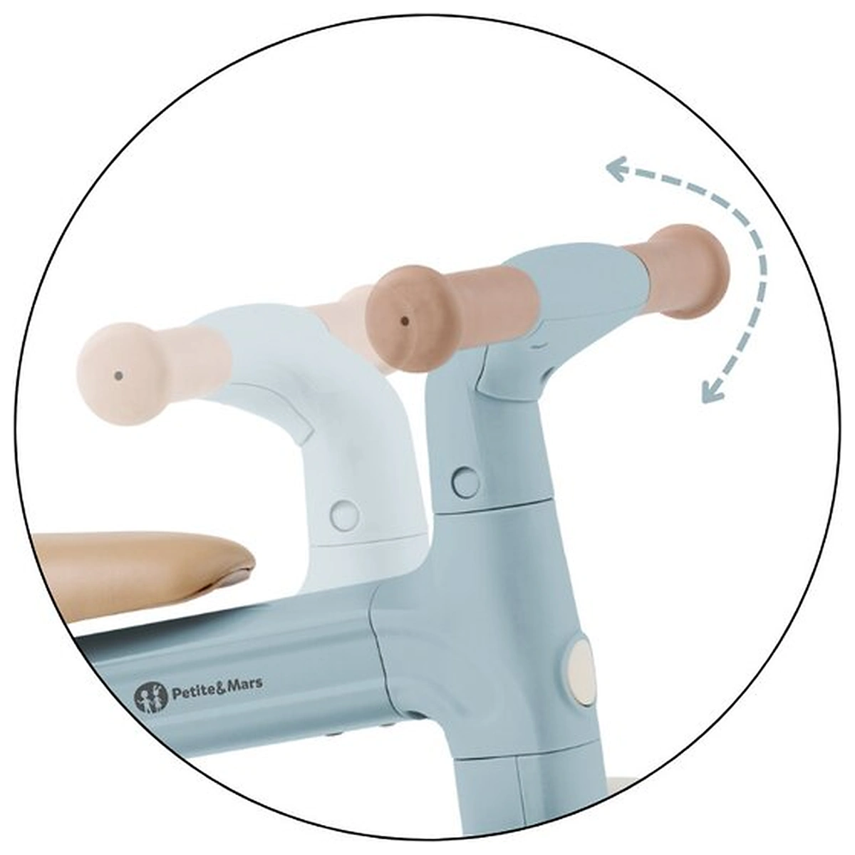 Bicicleta/tricicleta, 3 in 1 Petite&Mars, Multifunctionala, Cu/fara pedale, Ghidon directionabil, Sa reglabila pe inaltime, 2.3 kg, Pana la 25 kg, 12-36 luni, Albastru [8]