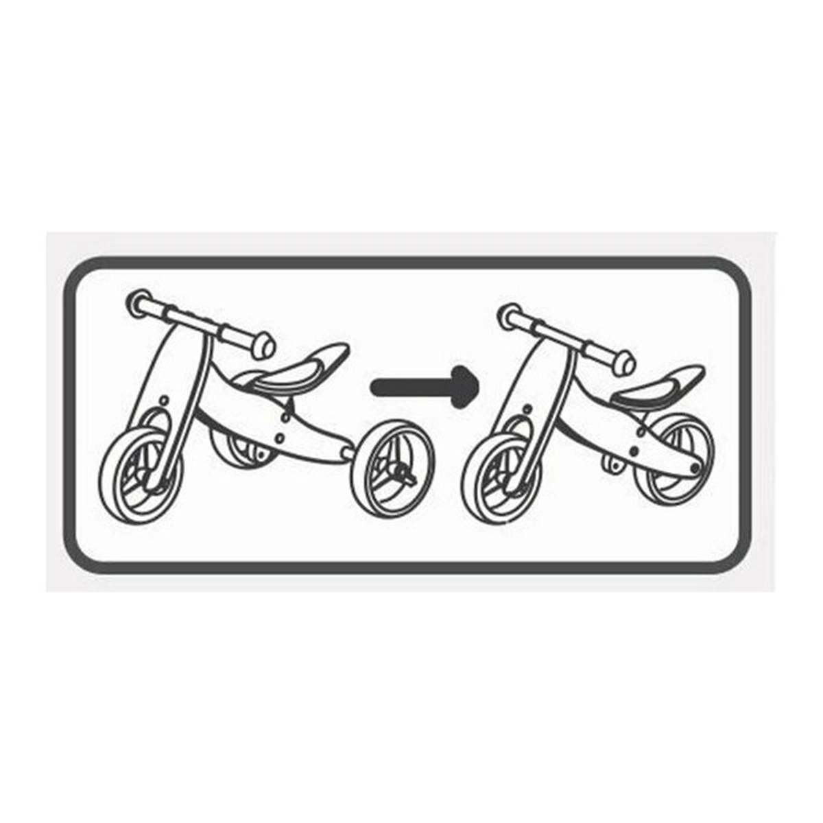 Bicicleta/tricicleta fara pedale din lemn, 2 in 1, Functie de bicicleta echilibru, Sa reglabila, Manere antiderapante, Roti ajustabile, 18 luni – 3 ani, Brown White [2]