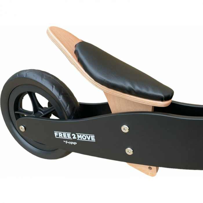 Bicicleta/tricicleta fara pedale, Free2Move, Din lemn, 2 in 1, Functie de bicicleta echilibru, 18 luni - 3 ani [5]