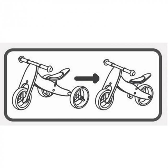 Bicicleta/tricicleta fara pedale, Free2Move, Din lemn, 2 in 1, Functie de bicicleta echilibru, 18 luni - 3 ani [11]