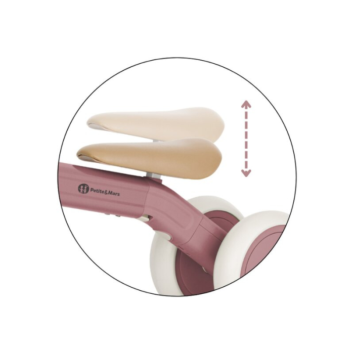 Bicicleta/tricicleta, 3 in 1 Petite&Mars, Multifunctionala, Cu/fara pedale, Ghidon directionabil, Sa reglabila pe inaltime, 2.3 kg, Pana la 25 kg, 12-36 luni, Roz [15]