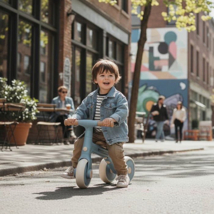 Bicicleta/tricicleta, 3 in 1 Petite&Mars, Multifunctionala, Cu/fara pedale, Ghidon directionabil, Sa reglabila pe inaltime, 2.3 kg, Pana la 25 kg, 12-36 luni, Albastru [3]