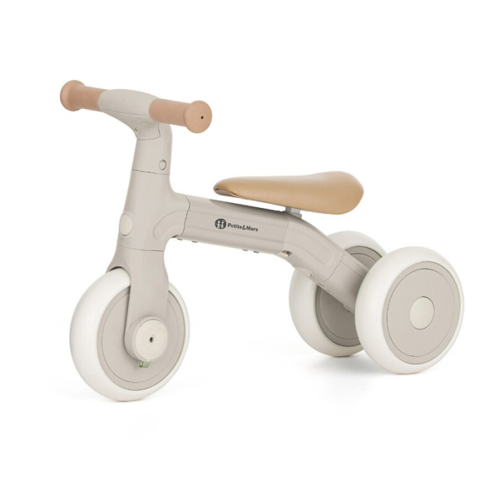 Bicicleta/tricicleta,3 in 1 Petite&Mars, Multifunctionala, Cu/fara pedale, Ghidon directionabil, Sa reglabila pe inaltime, 2.3 kg, Pana la 25 kg, 12-36 luni, Bej [5]