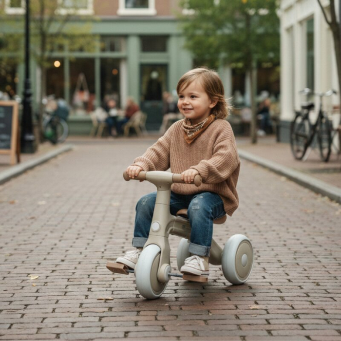 Bicicleta/tricicleta,3 in 1 Petite&Mars, Multifunctionala, Cu/fara pedale, Ghidon directionabil, Sa reglabila pe inaltime, 2.3 kg, Pana la 25 kg, 12-36 luni, Bej [3]