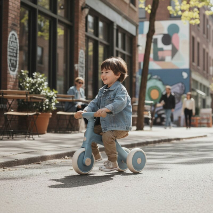 Bicicleta/tricicleta, 3 in 1 Petite&Mars, Multifunctionala, Cu/fara pedale, Ghidon directionabil, Sa reglabila pe inaltime, 2.3 kg, Pana la 25 kg, 12-36 luni, Albastru [4]