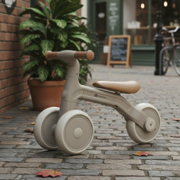 Bicicleta/tricicleta,3 in 1 Petite&Mars, Multifunctionala, Cu/fara pedale, Ghidon directionabil, Sa reglabila pe inaltime, 2.3 kg, Pana la 25 kg, 12-36 luni, Bej [4]