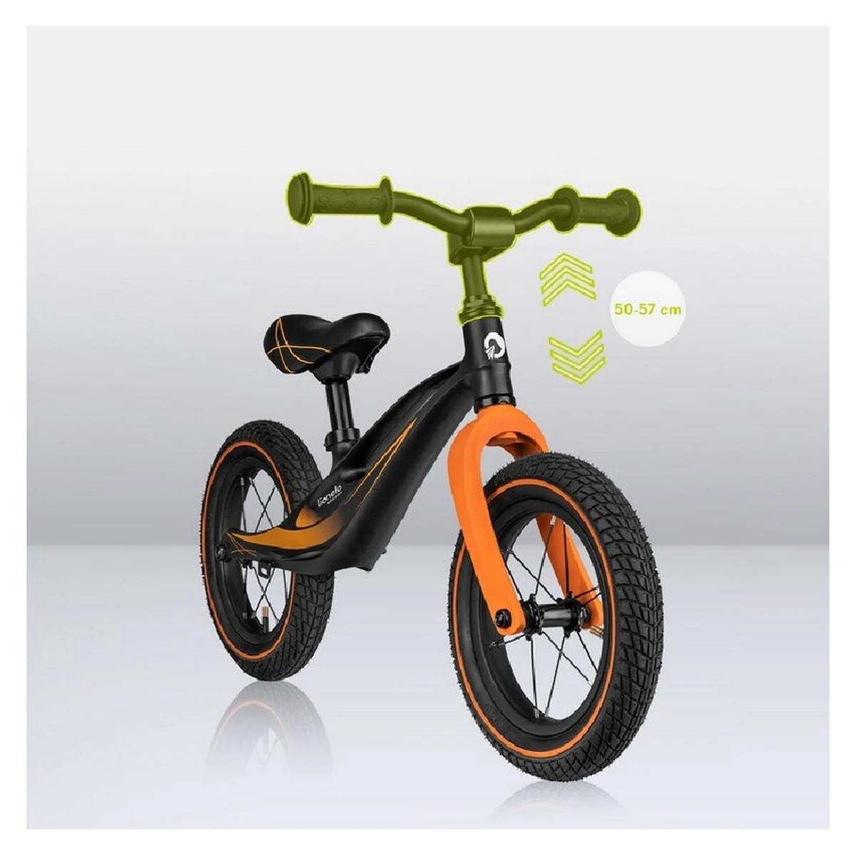 Lionelo - Bicicleta usoara Bart Air, Fara pedale, Cu roti gonflabile, Cu cadru din magneziu, Cu ghidon si sa reglabile, Greutate 3.8 Kg, 12 inch, Conform cu standardul european de securitate EN71, Neg [15]