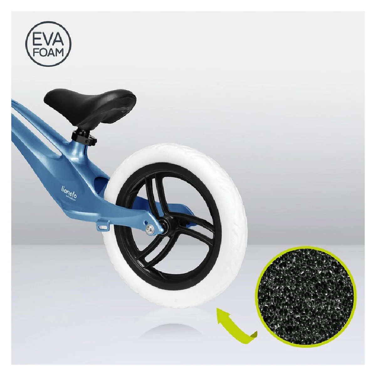 Lionelo - Bicicleta usoara Bart, Fara pedale, Cu cadru din magneziu, Cu ghidon si sa reglabile, Greutate 3 Kg, 12 inch, Conform cu standardul european de securitate EN71, Sky Blue [20]